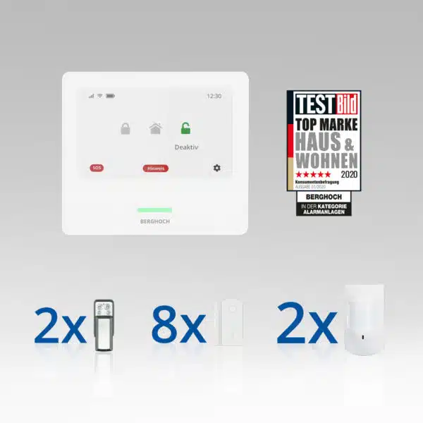 BERGHOCH | Touch-Alarmanlage | 868 MHz I GSM I WiFi I APP I Set 2