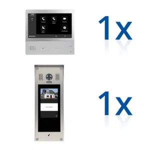 BERGHOCH | Hybrid IP 2-Draht | Türsprechanlage | B-TS100 Aufputz | Set | 1x Innenmonitor