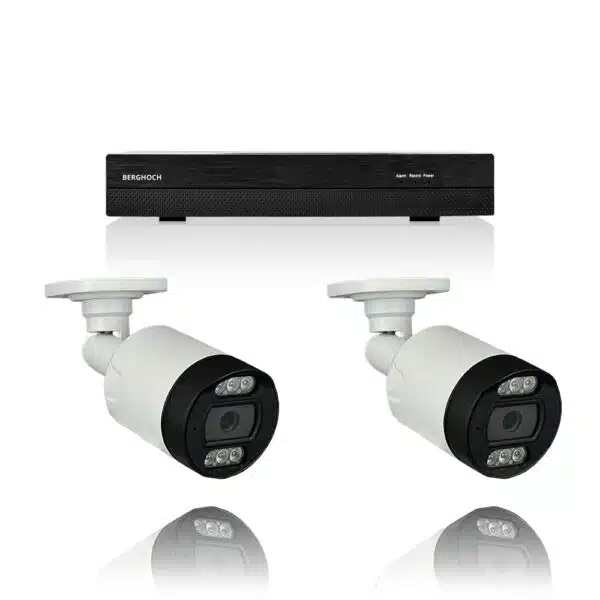 BERGHOCH | 2x 8MP Kamera Set | Aussen | Weiss