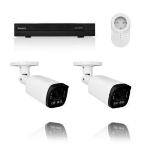 BERGHOCH | 2x 4K 8MP Pro Auto-Zoom Kabellos Set | Aussen | Weiss