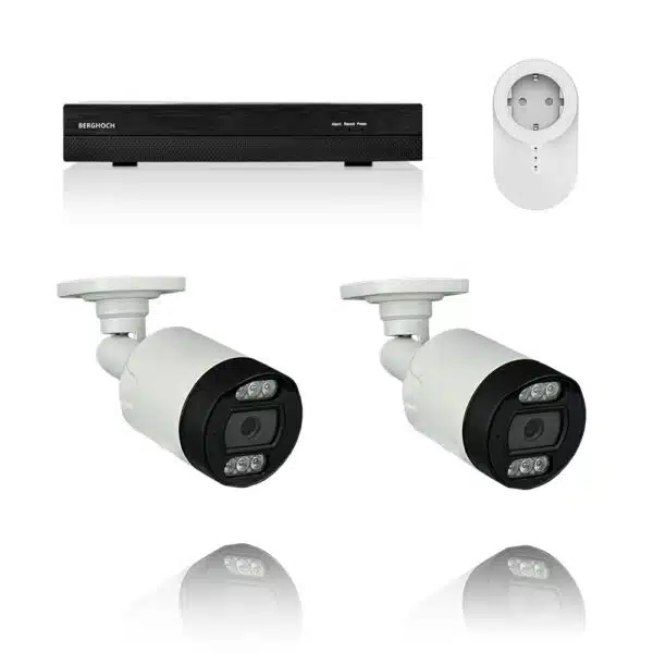 BERGHOCH | 2x 8MP Kabellos Set | Aussen | Weiss