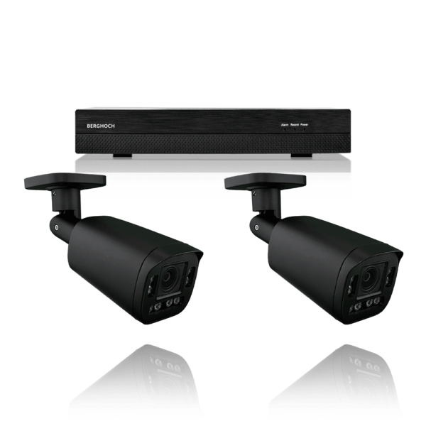 BERGHOCH | 2x 4K 8MP Auto-Zoom Kamera Set mit Ton + Mikro | Aussen