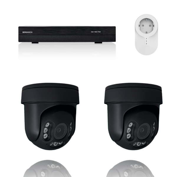 BERGHOCH | 2x 4K 8MP Pro Auto-Zoom Kabellos Set | Dome PTZ Ultra