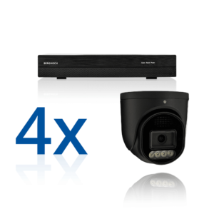 BERGHOCH | 4x 8MP Kamera Set | Dome | Schwarz