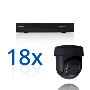 BERGHOCH | 18x 4K 8MP Auto-Zoom Kamera Set mit Mikrofon | Dome PTZ Ultra