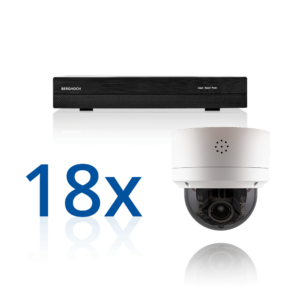 BERGHOCH | 18x 4K 8MP Auto-Zoom Kamera Set mit Mikrofon | Dome